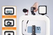 Smartphone Camera Stand, Handheld Circular Selfie Light Kit,