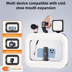 Smartphone Camera Stand, Handheld Circular Selfie Light Kit,
