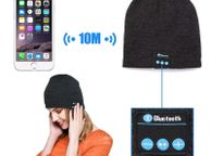 main image for ad Warm Beanie Hat Wireless Bluetooth Music Headset with Build in microphone (Black)