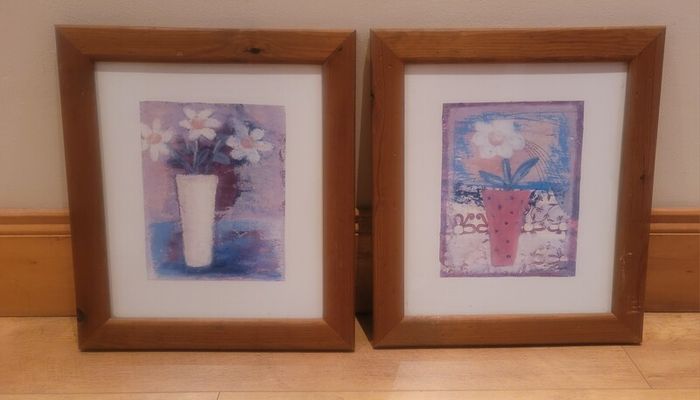 Vintage Solid Wood Frames x2