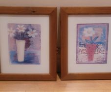 Vintage Solid Wood Frames x2