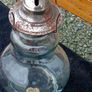 Antique/Vintage Clear Glass Oil Lamp Image 4