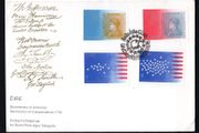 1976 Ireland Bi-Centenary of the American Declaration of Independence Commemorative Stamps Department of Post and Telegraphs address Cover (FDC)
