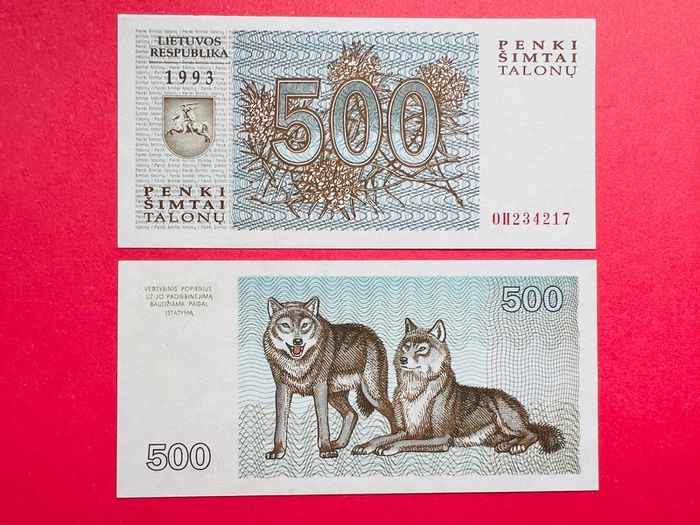 Lithuania    500 TALONU  1993  . Pick  46  Unc