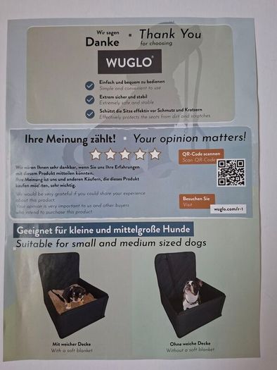 Dog Car Seat (Wuglo)