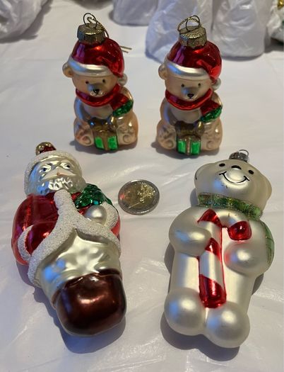 8 glass Christmas Tree decorations