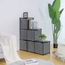 6-Cube Storage System with 6 Fabric Boxes - Free Delivery Nationwide Image 2