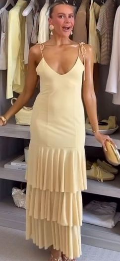 yellow maxi dress