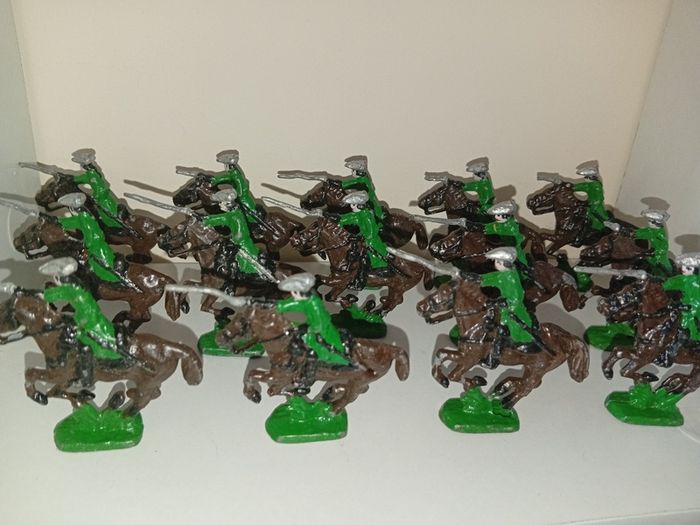 Collection Of Prince August toy soldiers 1970s Lead Cavalry Figures-some Damage