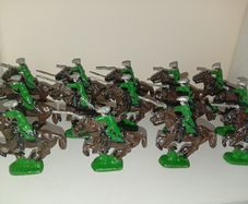 Collection Of Prince August toy soldiers 1970s Lead Cavalry Figures-some Damage