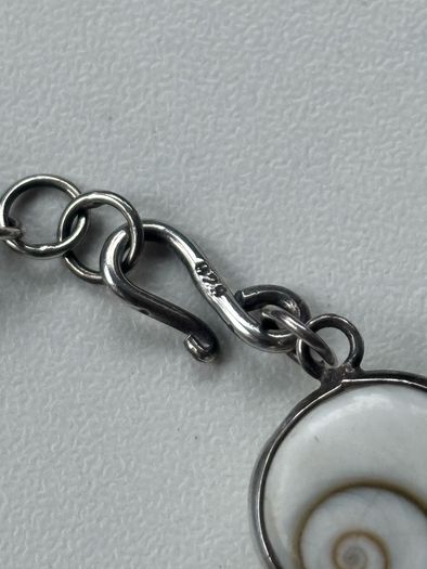 Sterling Silver Shiva Eye Shell Bracelet