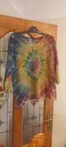 ladies crochet tie dye top