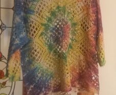 ladies crochet tie dye top