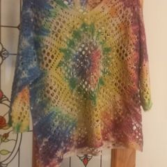 ladies crochet tie dye top