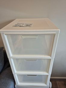 3 Drawer Plastic Storage Tower Unit