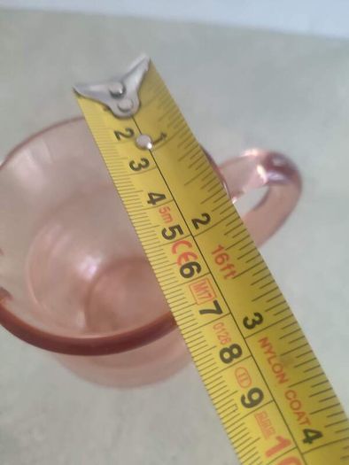 Vintage Pink glass creamer milk jug great condition.