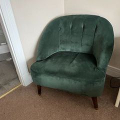 Green velvet chair