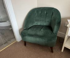 Green velvet chair