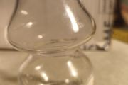 Krosno Poland Heavy Clear Lead Crystal Etched Floral  Bud Vase