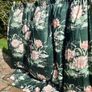 Custom Made Long Botanical Print Pair of Curtains. Image 4