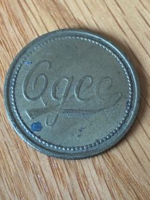 Antique Barber Token Ogee 1/9d
