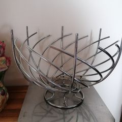 Large Chrome Fruit Basket