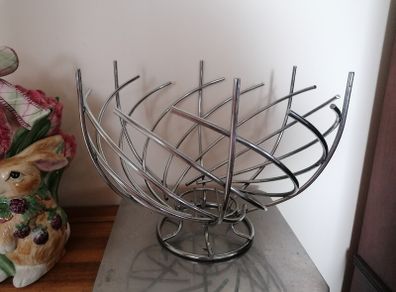 Large Chrome Fruit Basket