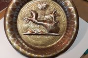 Plaque Egyptian charioteer metal