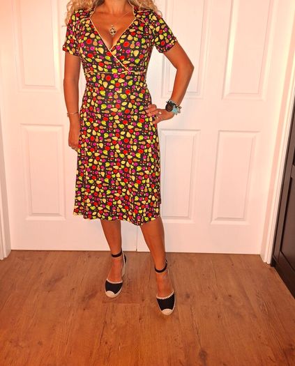 Brand NEW Joe Browns Fruity Floral Knee-Length Dress, size 8UK