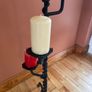 Handmade Cast Iron Tall Candle Holder Image 4