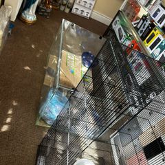3 Tiers Hamster Cage 2 ft Long with bedding food toys