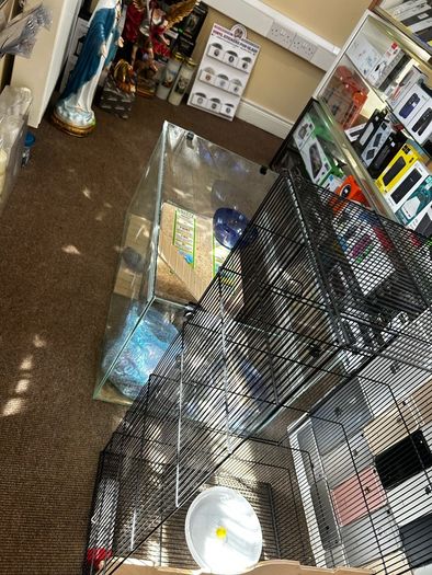 3 Tiers Hamster Cage 2 ft Long with bedding food toys