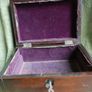 Vintage Wood Box, wood and Metal top Table Desktop Storage Box with key Image 10