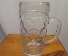 1 litre glass beer tankard