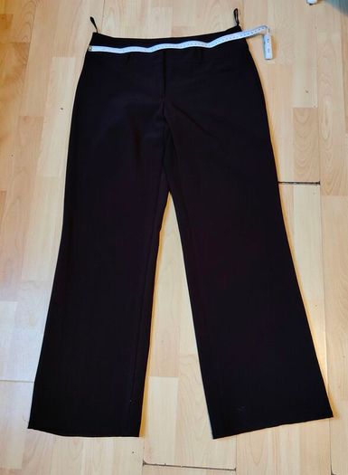Brown Wide Leg Trousers Size 42 Smart Office Elegant