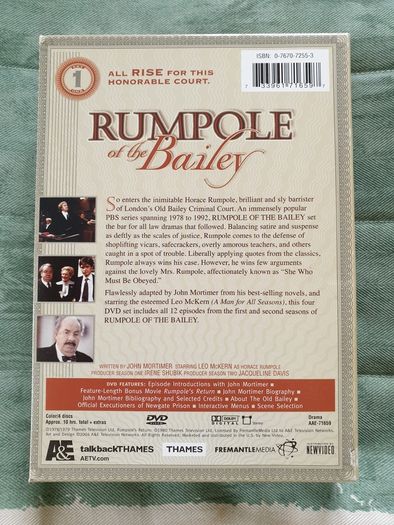 Rumpole of the Bailey DVD Boxset 1 Seasons 1 and 2 Region 1 USA