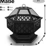 Fire Bowl with Spark Protection & Grill Grate4-in-1 fire bowl as a fireplace, grill with coal grate or as a drink pot Image 2