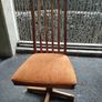 vintage mid-century modern teak swivel dining chair Image 2