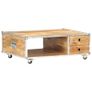 Coffee Table 89x59x33 cm Solid Rough Mango Wood Image 9