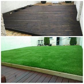 Artificial Grass for Slippery wooden Decking