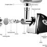 Electric Meat Grinder and Duty Household Sausage Maker Meats Mincer Food Grinding Mincing Machine 2800W Copper Motor Image 2