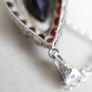 Vintage  Natural Garnet and Sterling Silver 925 Pendant , Necklace length 10" - 8,4g Image 4
