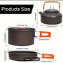 Picnic set. 3 pieces camping pot set. Hiking cookware. Camping pots Image 2