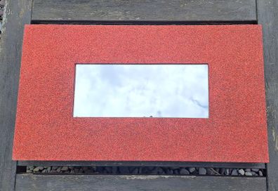 Mirror set in red glitter frame
