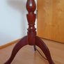 Vintage wooden floor lamp featuring an integrated circular table on classic tripod base  height 109cm Image 7