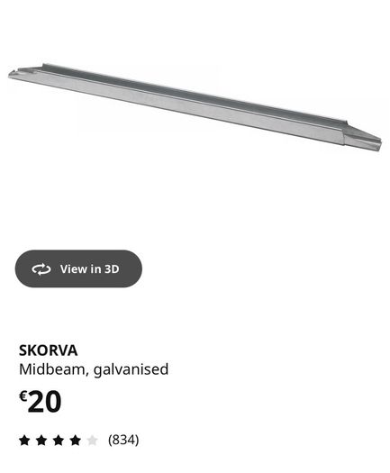 Skorva bed mid beam