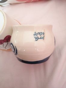 Bud vase Avoca blue Pottery x 2