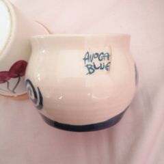 Bud vase Avoca blue Pottery x 2