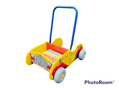 Vintage Wooden Noddy Baby Stroller With Blocks - Brand New - Display Model! Free Delivery!!
