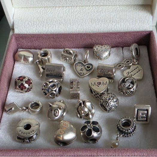 Genuine Pandora charms/clips 10e each all in good condition